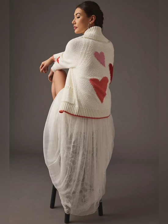 Anthropologie Sweaters - Anthropologie Maeve Heart Cardigan Sweater MK131
